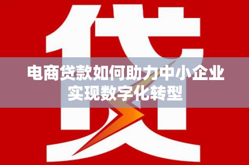 莱城电商贷款如何助力中小企业实现数字化转型
