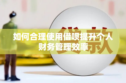 东势如何合理使用借呗提升个人财务管理效率