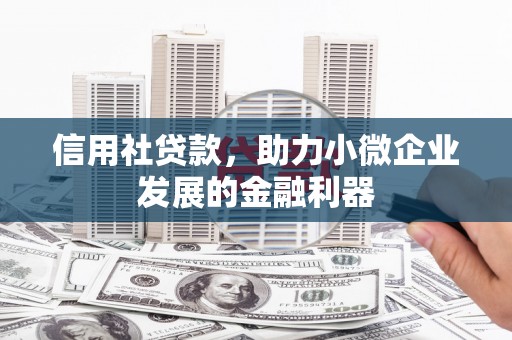 大方信用社贷款，助力小微企业发展的金融利器