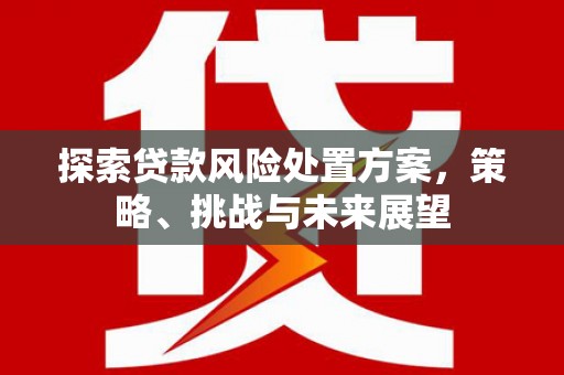 线西探索贷款风险处置方案，策略、挑战与未来展望