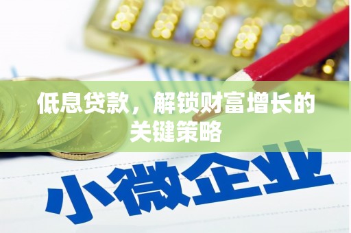 林甸低息贷款，解锁财富增长的关键策略
